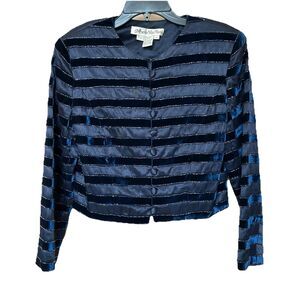 Marie St Claire Jacket Top Women’s 8 Beaded Cropped Long Sleeve